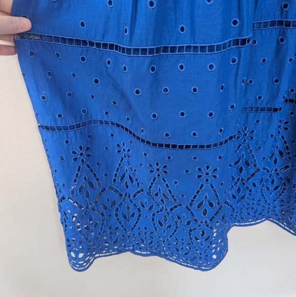 Parker Royal Blue Alana Sleeveless Eyelet Dress - Picture 5 of 15